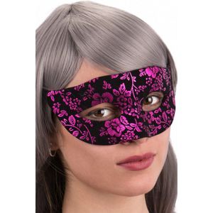 Carnival Toys Masker Dames Fluweel Fuchsia/zwart One-size