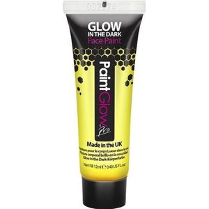 PaintGlow Face/Body paint - neon geel/glow in the dark - 10 ml - schmink/make-up - waterbasis