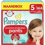 Pampers Premium Protection Pants - Maat 5 (12kg-17kg) - 144 Luiers - Maandbox