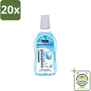 20 x Sence - Fresh Coolmint - Mondwater - Verfrissend - 500 ml - Grootverpakking - Mondwater - Frisse Adem - Koele Mint - Fluoride - Gaatjes Voorkomen