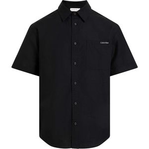 Calvin Klein - Linen Cotton S/S Shirt - Zwart - Katoen
