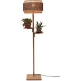 GOOD&MOJO Vloerlamp Bhutan - Bamboe/Zwart - Ø40x160cm - - Staande Lamp Voor Woonkamer - Slaapkamer