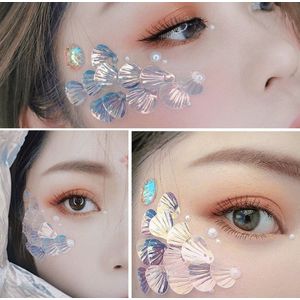 Hiden | Zeemeermin Vlokken - Schubben - Make up - Face Glitter - Face Jewels - Cosplay Kleding - Festival Glitter - Festival outfit