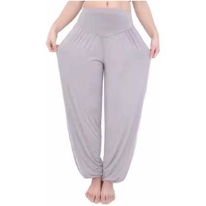 Lichtgrijze Harembroek - Chillbroek - Chillpants - Harem broek - Grijs - Yogabroek - Baggy broek - Boho - Joggingbroek - Unisex - XXL (valt klein) - CHPN