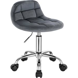 Draaikruk modern - Met rugleuning Op wielen - Kapperskruk - Roze - Zadelkruk - Tabouret Werkkruk - Ergonomisch -