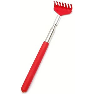 Knaak Uitschuifbare Ruggenkrabber - Rood - RVS - Telescopisch tot 56 cm - Stevig & Comfortabel