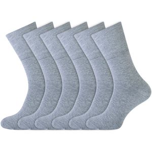 Katoenen sokken | Heren sokken | Merk: Basset | Kleur: Grijs | Maat 39 t/m 47 | 6 Paar