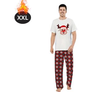 Nivard Kerst Pyjama - Heren - Kerstpyjama - Mannen - Slaapkleding Volwassenen - Set - Broek - Shirt - Christmas - Maat XXL