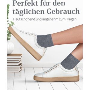 Bamboesokken voor Dames en Heren: Enkelhoog, Comfortabel en Ademend, Geschikt voor Diabetici en Zwangere Vrouwen, 4 Paar