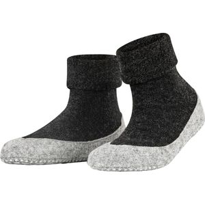 FALKE Cosyshoe antislip noppen merinowol huissokken pantoffels dames grijs - Maat 37-38