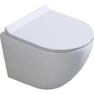 Mawialux hangend rimless toilet - softclose zitting - Glans wit - Alaska plat deksel