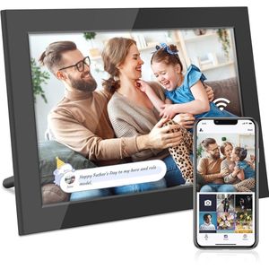 Digitale fotolijst 10,1 inch met 32 GB geheugen en IPS-HD-touchscreen