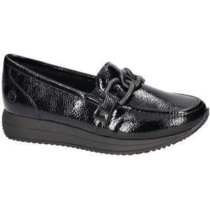Remonte - D0H15-02 - Ballerina's - Zwart - Lakleder - Lichtgewicht Mocassins