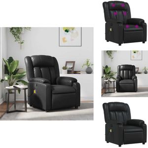 vidaXL Massagestoel - Massagestoelen - Fauteuil - Relaxfauteuil - Massagestoel verstelbaar kunstleer zwart