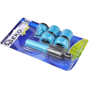 GEKO 4-delige sproeiset - voor 3/4"" slang - met kraanaansluiting en snelkoppelingen