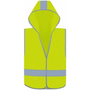 Korntex Kids´ Hooded Hi-Vis Safety Vest Odense KX504 - Signal Yellow - XS (3-6 Jahre)