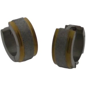 Aramat Jewels Oorringen - RVS oorringen - Bicolor - Sandblasted - Roestvrij staal - Mannen - Volwassenen - 3