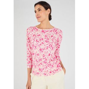 Damart - Effen of bedrukte fijn gebreide trui - Dames - Roze - XS