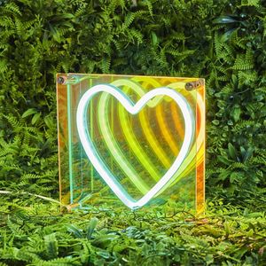 LED Neon Decoratie Verlichting - Hart - 18 x 18 x 4 cm - Neon Verlichting Hartjes - Neon Party - Bar Decoratie - Warm Wit