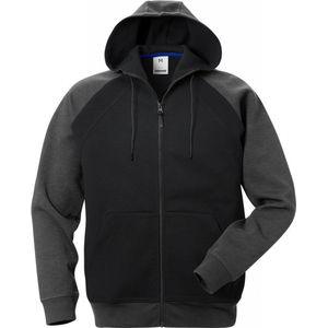 Fristads Sweatjack Met Capuchon 1757 Df - Zwart/Grijs - 3XL