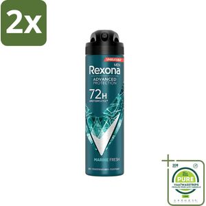 Rexona Men - Deodorant Spray - Advanced Protection - Marine Fresh - Anti-Transpirant & Perspirant - 150ml - Voordeelverpakking - 2 stuks - Rexona Mannen Deodorant - Anti-transpirant