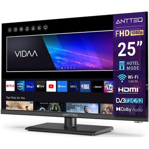 Antteq - V25 - Smart TV - 25 inch - Full HD 1080p - WLAN - Bluetooth - Triple Tuner