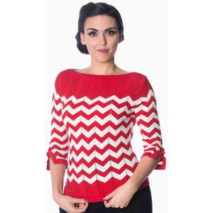 Dancing Days - Vanilla Longsleeve top - S - Rood