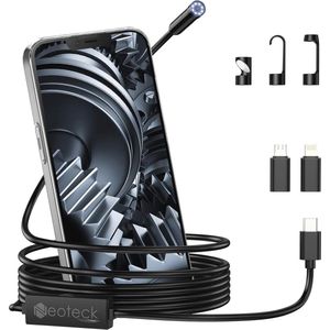 Endoscoop Snake Inspectiecamera met LED-verlichting en 5m Kabel voor Android en iOS