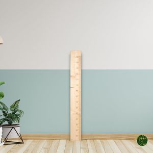 Groeimeter 150cm Steigerhout | Groeimeter Hout | Familiecadeau van het Jaar | Kinderkamer | Kraamcadeau | Verjaardagscadeau | Babykamer | Babyshower | Meetlat Kind | Wanddecoratie | Huwelijkscadeau | Mikki Joan