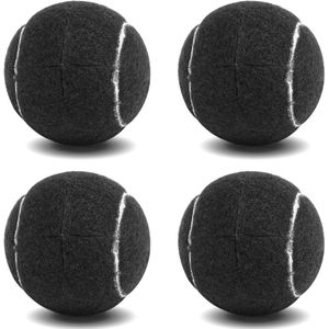4-pack tennis kruisopening tafel- en stoelpoot hoezen, stille krukvoetkussens, anti-beweging en antislip voethoezen voor meubelpoten en vloerbescherming-Zwart