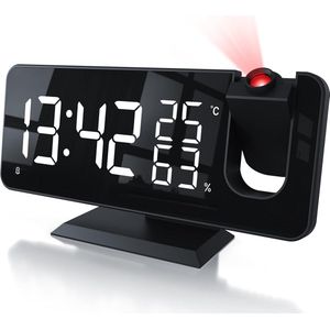 Solacis Wekkerradio Met Projectie - Wekkerradio - Digitale wekker - Wekkerradio kinderen - Wekker met projectie op plafond - Must have!