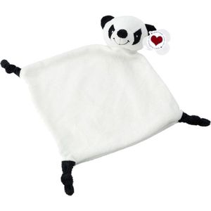 Knuffeldoekje Zwart/witte Panda - Pluche Tutdoekje - Gratis Verzonden