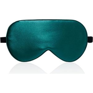 Natuurlijk Moerbeizijde Oogmasker - Verstelbaar en Luxe - Zwartachtig Groen - 1 stuk
