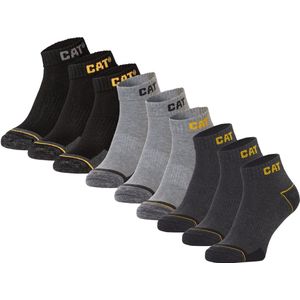 CAT Enkelsokken Heren Work Sneakers 9-paar Korte Werksokken Antraciet/Grijs/Zwart - Maat 39-42