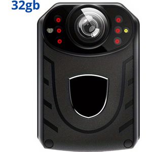 Nivard Spy Cam - Bodycam - Politie - Chest Camera - Spy Camera - Verborgen Camera - Spionage Camera - Action Camera - HD + 32GB