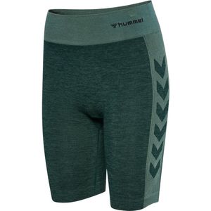 Hummel - hmlCLEA Seamless Cycling Shorts - Groen - Sportbroeken