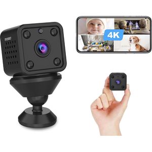 Bodycam - Action Cam - Bewegingsdetectie - 180º Draaibare Lens - Bodycam Politie - Spycam - 4K Kwaliteit - Zwart