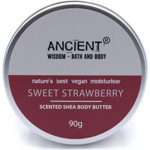 Vegan Shea Butter Zoete Aardbeien - Geparfumeerd - Body Butter - 90 gram - Plantaardige Lichaamsboter