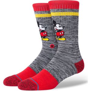 Vintage Mickey Mouse sokken Stance grijs/rood - M 38-42