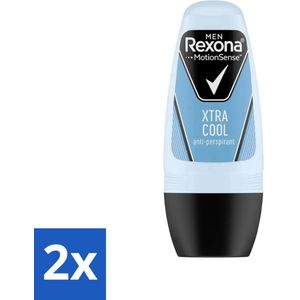 Rexona Men - Fresh Xtra Cool - Deo Roll-on - Anti-Perspirant - 50 ml - Voordeelverpakking - 2 stuks
