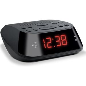 DailySupplies® Digitale Wekker - Wekkerradio - Reiswekker - Zwart