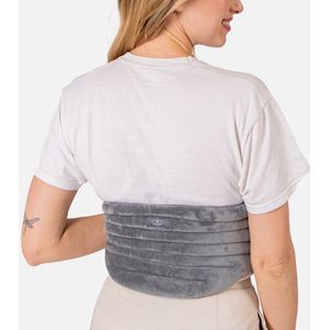 Chillaxy Pittenzak - Kersenpitkussen Met Elastische Band - Pittenkussen buik & rug - Warmtekussen magnetron - Grijs