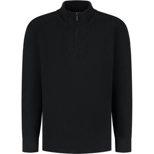 Ballin Amsterdam - Jongens Loose fit Knitwear Half Zip LS - Black - Maat 10