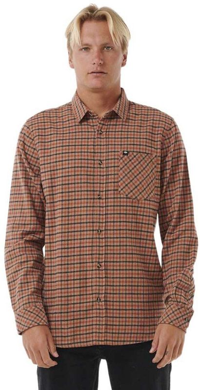 Rip Curl - Classic Surf Checked - Overhemd - Bruin - Lange Mouwen