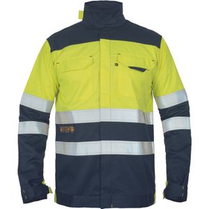 Cerva MULTINORM RIDE vlamvertragend high-vis werkjas 03510050 - Geel/Navy - 4XL
