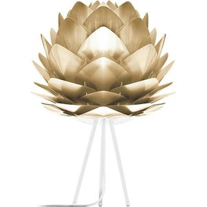 Umage Silvia Medium tafellamp brushed brass - met tripod wit - Ø 50 cm