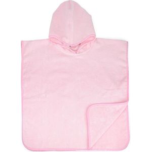 The One Towelling Baby Poncho - Badcape - Gekamd Katoen - 55 x 55 cm - One Size - Lichtroze