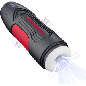 Wicked Willy® - Masturbator voor mannen met vibratie functie - Elektrische Masturbator - Train je uithoudingsvermogen met deze Masturbator - Zwart - 5 Zuig en 7 Vibratiestanden.