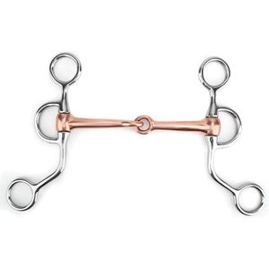 Roestvrij staal Paardenscheider kauwen training bit - Franse link losse ring - Koperen scheider - Race-accessoires .
