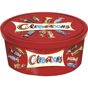 Celebrations Chocolade XXL geschenkdoos 550gram - Mars Snickers Twix Bounty Maltesers MilkyWay Galaxy - Mix van chocoladerepen
